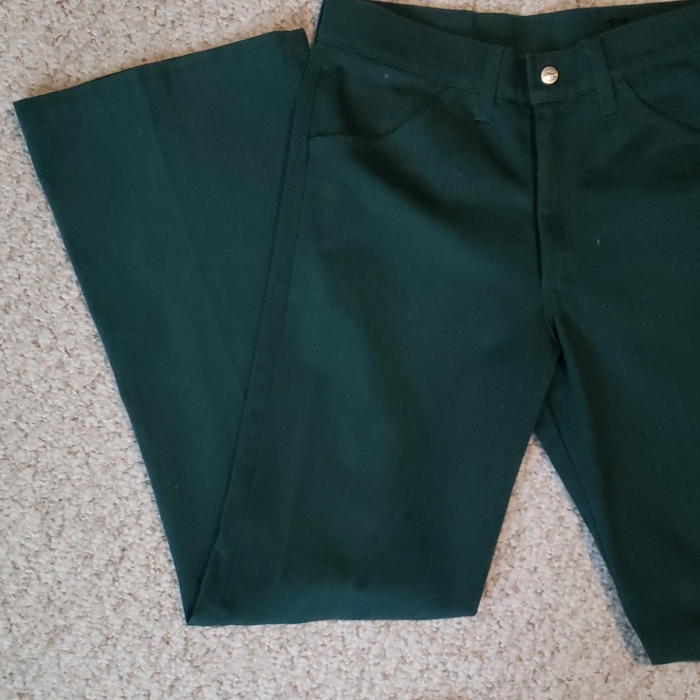 Vintage Rappers dark green bell bottoms